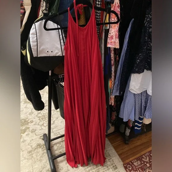 ❤️ red maxi halter dress ❤️ - Picture 1 of 6